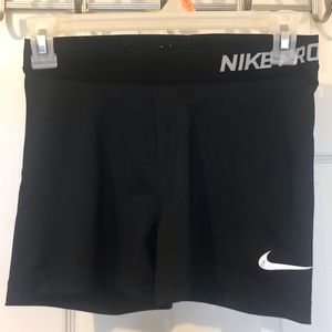 Nike compression black workout shorts